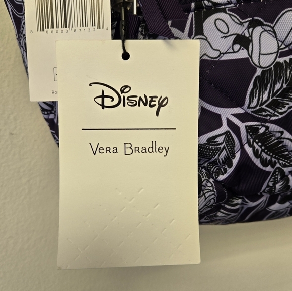 Vera Bradley Disney Mickey Minnie Flirty Floral Tonal Triple Zip Shoulder Bag - Picture 10 of 13